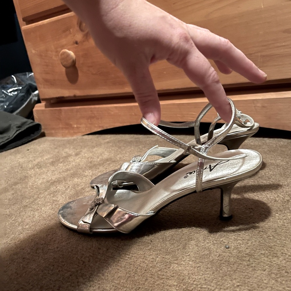 Silver dress heels